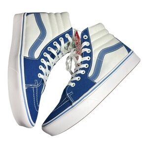 VANS Sk8-Hi tritone NEW Men's 9.5 true blue moonlight white skateboarding shoes